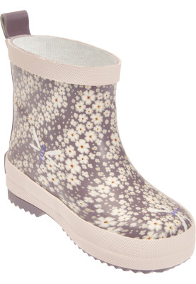 Botte de pluie courte violette à fleurs de Playshoes