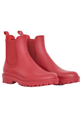 Bottine de pluie basse rouge (Karanda red) Druppel de Tantä