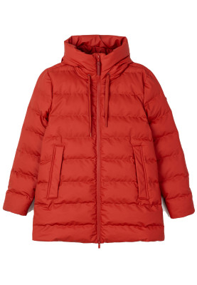 Veste de pluie puffer femme rouge (Red Ochre) Frost de Tantä