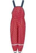 Pantalon de pluie rouge à pois avec bretelles de Playshoes 2
