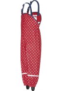 Pantalon de pluie rouge à pois avec bretelles de Playshoes 3