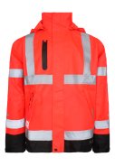 Veste de pluie haute visibilité rouge/noir Lyngsøe Rainwear