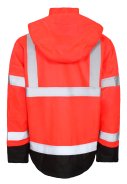Veste de pluie haute visibilité rouge/noir Lyngsøe Rainwear 3