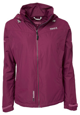 Veste de pluie fonctionnelle femme Frieda de Pro-X Elements rosewine