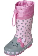 Botte de pluie rose / gris Chat de Playshoes 3