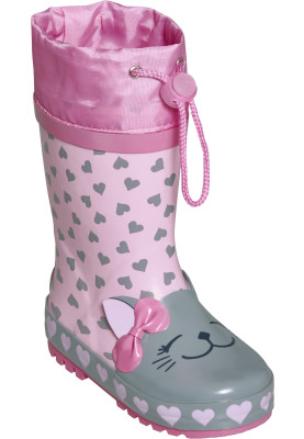 Botte de pluie rose / gris Chat de Playshoes