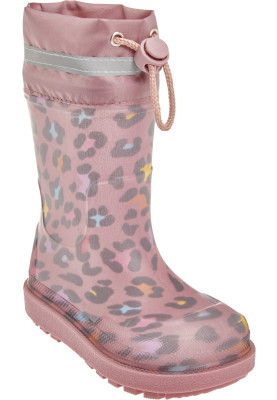 Bottes de pluie enfants rose à motif Leo durables de Playshoes