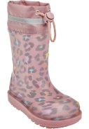 Bottes de pluie enfants rose à motif Leo durables de Playshoes 1