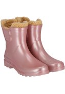Bottes Chelsea de pluie femme rose métallisé doublées de XQ