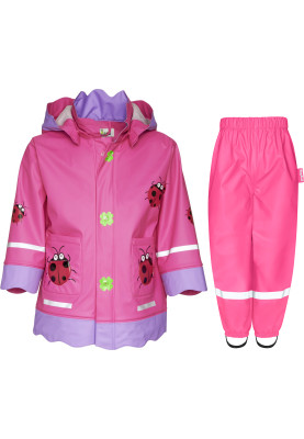 Combinaison de pluie rose coccinelle de Playshoes