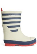 Bottes de pluie enfant Gränna rayées sable et bleu de Tretorn 2