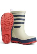 Bottes de pluie enfant Gränna rayées sable et bleu de Tretorn 3