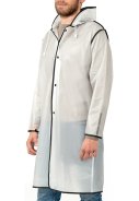 Imperméable City Trench semi-transparent à bordure noire de Perletti