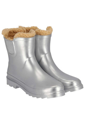 Bottes Chelsea de pluie femme argent métallisé doublées de XQ