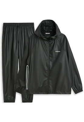 Ensemble de pluie respirant noir Packable Rainbreaker de Tretorn