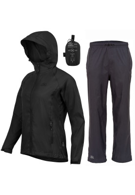 Ensemble de pluie femme noir/anthracite Stow and Go de Highlander