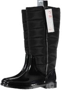 Bottes de pluie noires doublées Fashion pour femme XQ 2