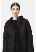 Veste imperméable softshell trois-quarts noire d'Ilse Jacobsen 3