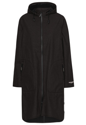 Manteau imperméable Softshell A-ligne noir par Ilse Jacobsen